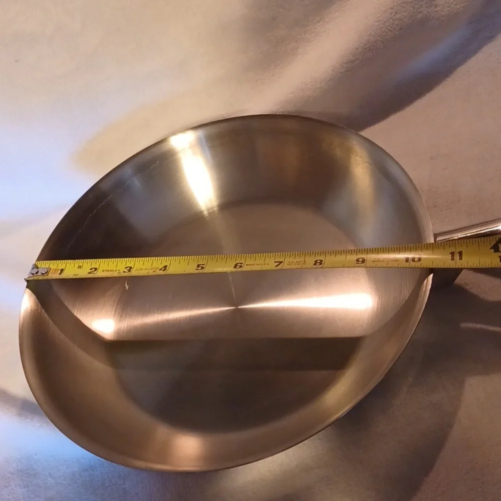 Stainless Steel Frying Pan, Skillet 18/10 Tramontina Made In Brasil, 10 Inch